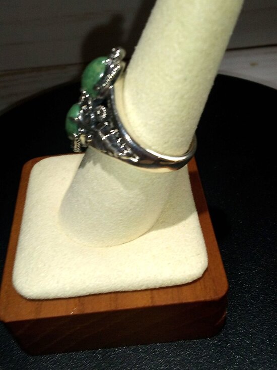 AMMONITE NATURAL BROWN FOSSIL STONE ~SET IN A 925 STERLING  925 Sterling Silver Ring size: 8.50